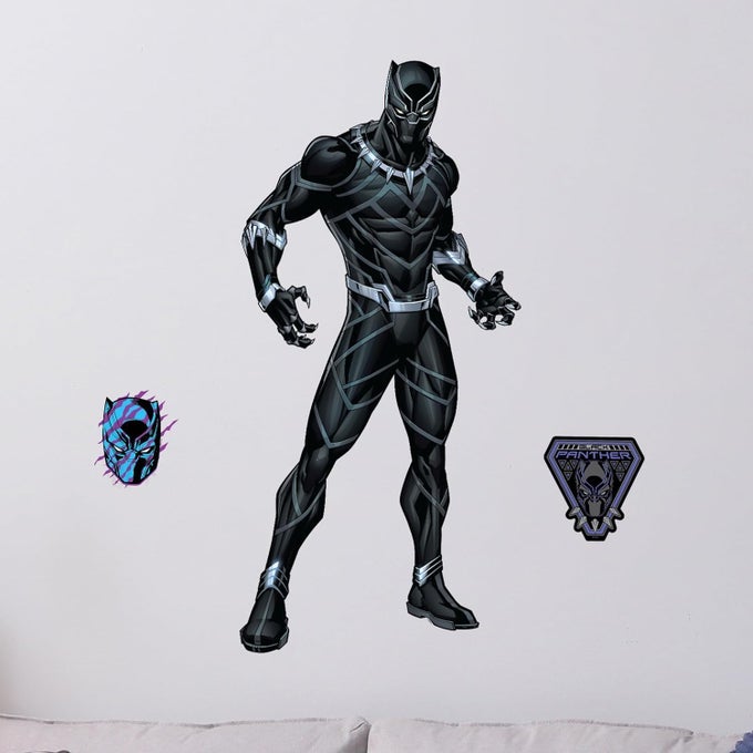 MARVEL BLACK PANTHER WALL DECAL 29 AUGMENTED REALITY BLACK PANTHER BEDROOM DECOR PEEL AND STICK VINYL WALL STICKERS