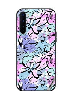 Protective Case Cover For OnePlus Nord Abstract Flowers Print Design Multicolour