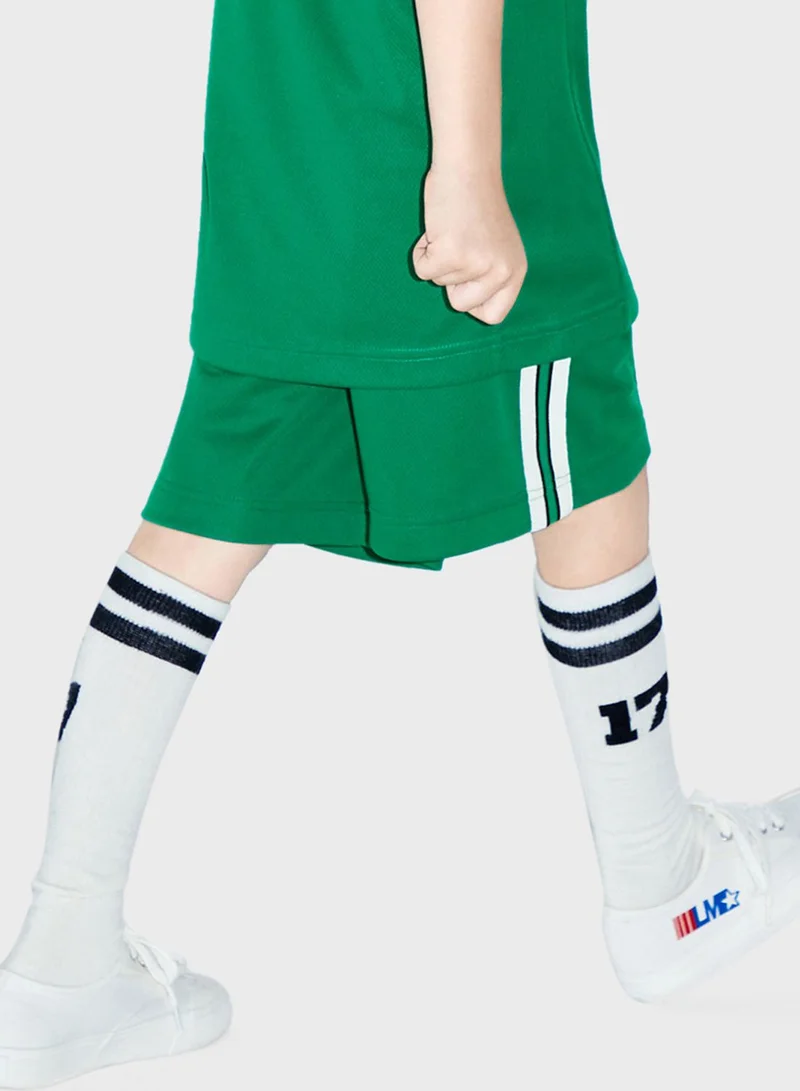 Little MO & CO Kids Side Stripe Shorts