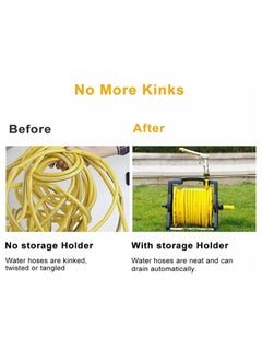 Arabest Water Hose with Reel, 15M Garden Watering Storage Car Pipe Set, Household High-Pressure Car Wash Water Gun，No Assembly,3-Ply Leakproof Hose Car Wash Holder  - Image 4