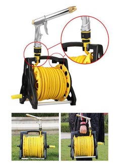 Arabest Water Hose with Reel, 15M Garden Watering Storage Car Pipe Set, Household High-Pressure Car Wash Water Gun，No Assembly,3-Ply Leakproof Hose Car Wash Holder  - Image 5