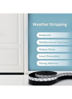 TEGRILO Weather Stripping Door Seal Silicone Door Bottom Seal Soundproof Weather Stripping Anti-Collision Adhesive Solid Seal Strip for Doors and Windows Gaps  - Image 4