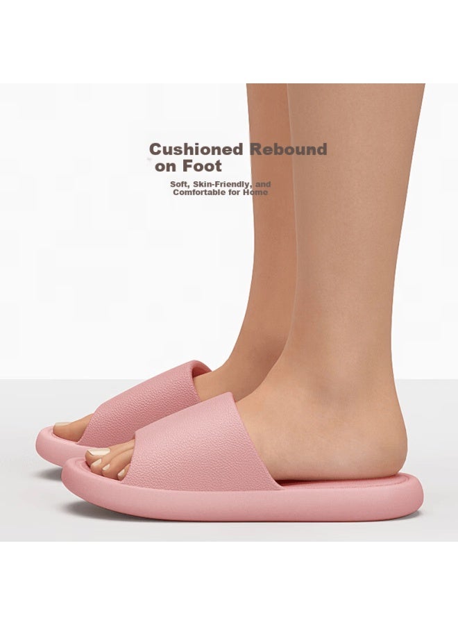 Lurad Minimalist Home Slippers Women Indoor Eva Household Cool Slippers Men Pink 35-36 - Image 4