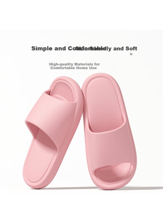 Lurad Minimalist Home Slippers Women Indoor Eva Household Cool Slippers Men Pink 35-36 - Image 1