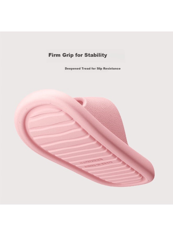Lurad Minimalist Home Slippers Women Indoor Eva Household Cool Slippers Men Pink 35-36 - Image 3
