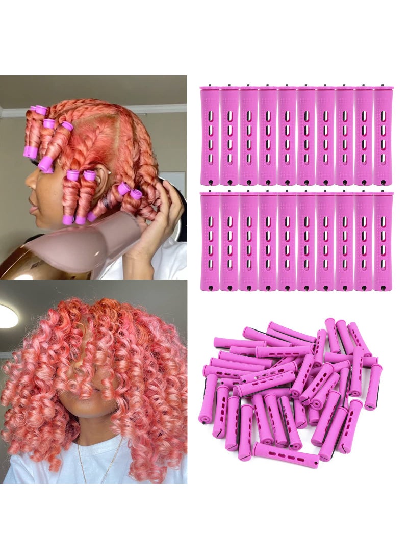 Alimiriam - 20pcs Womens Perm Rods Set for Natural Hair 2 Sizes Cold Wave Hair Rollers for Curling and Styling All Hair Lengths  DIY Hairdressing Tools Purple - Image 1