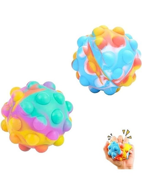 Pop Fidget Toy Popper Ball 3D Squeeze Pop Ball It Fidget Toys Food Grade Silicone Sensory Toys Stress Balls for Kids Toddlers Adults Over 3 Months