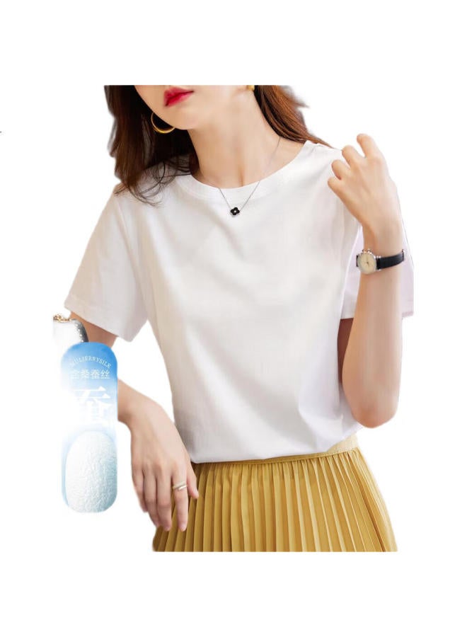 dme (Dme) [Dopamine Multiple Colors Available] Summer Ice Cream Small Fresh Loose Meat-Hiding Short-Sleeved Women'S T-Shirt - Image 1