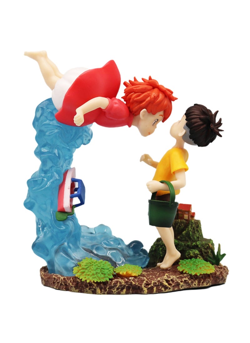 Anime Characters Ponyo Sosuke Series Model Figures Are Suitable For Desk Ornaments, Collectible, Statues And Gifts