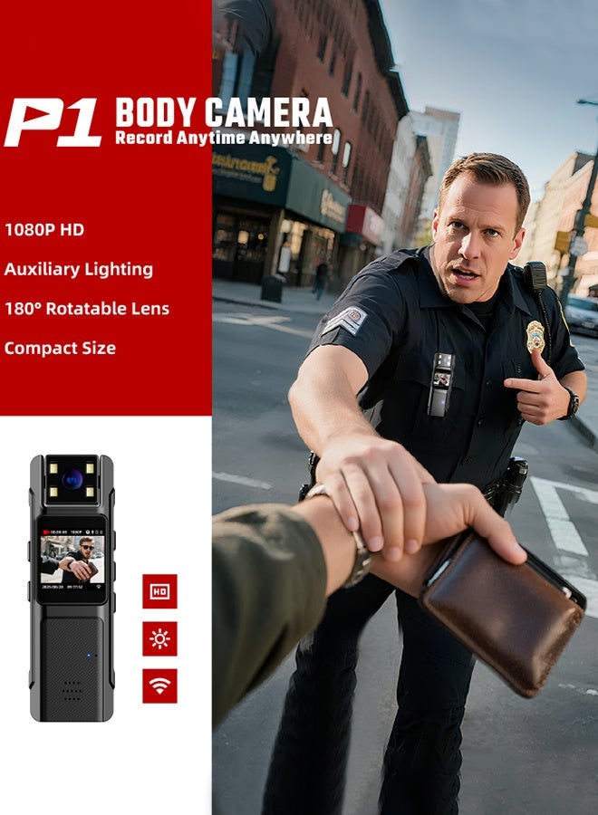 Mini Body Camera with WiFi, 1080P 130° Wide Angle, Cordless & Rechargeable, Chest Mount，Sports DV Camcorders, with 128G Card - Image 3