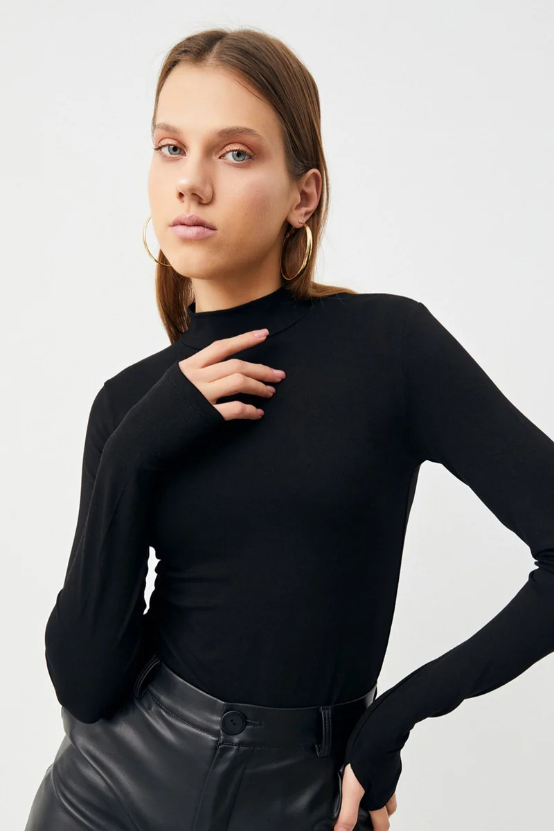 Bipantolon BIPANTOLON Women's 4-Pack Cut-Out Half Turtleneck Bodysuits