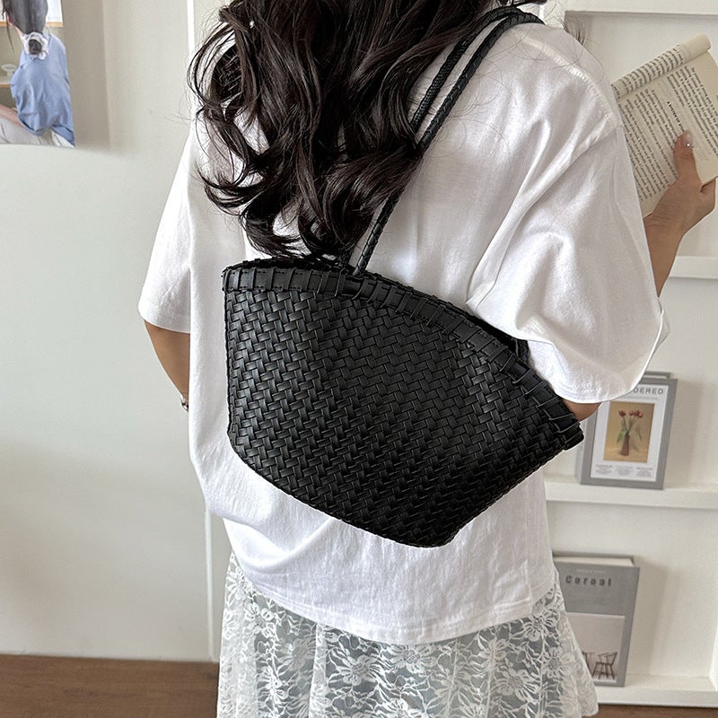 Large Capacity Woven Tote Bag - Image 3
