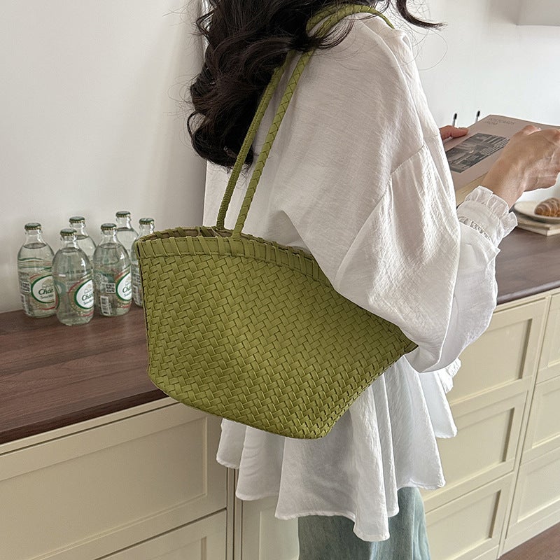 Large Capacity Woven Tote Bag - Image 1