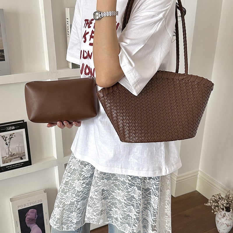 Large Capacity Woven Tote Bag - Image 4