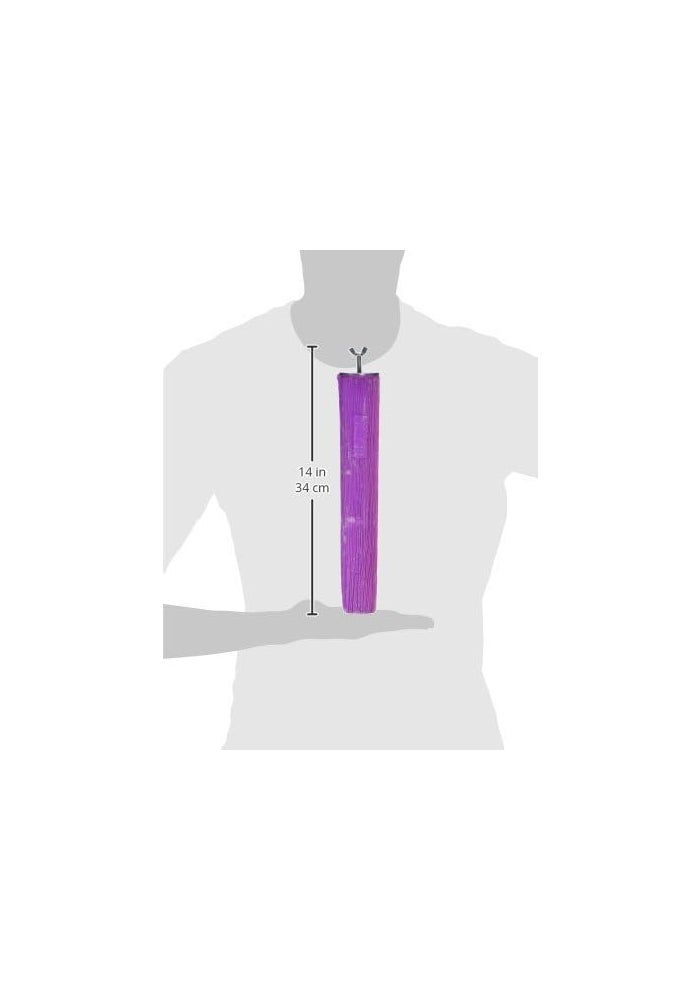 Penn Plax Penn-Plax Calcium Perch for Large Birds - 12-Inch Tapered Design for Nail Trimming and Muscle Support - Image 2