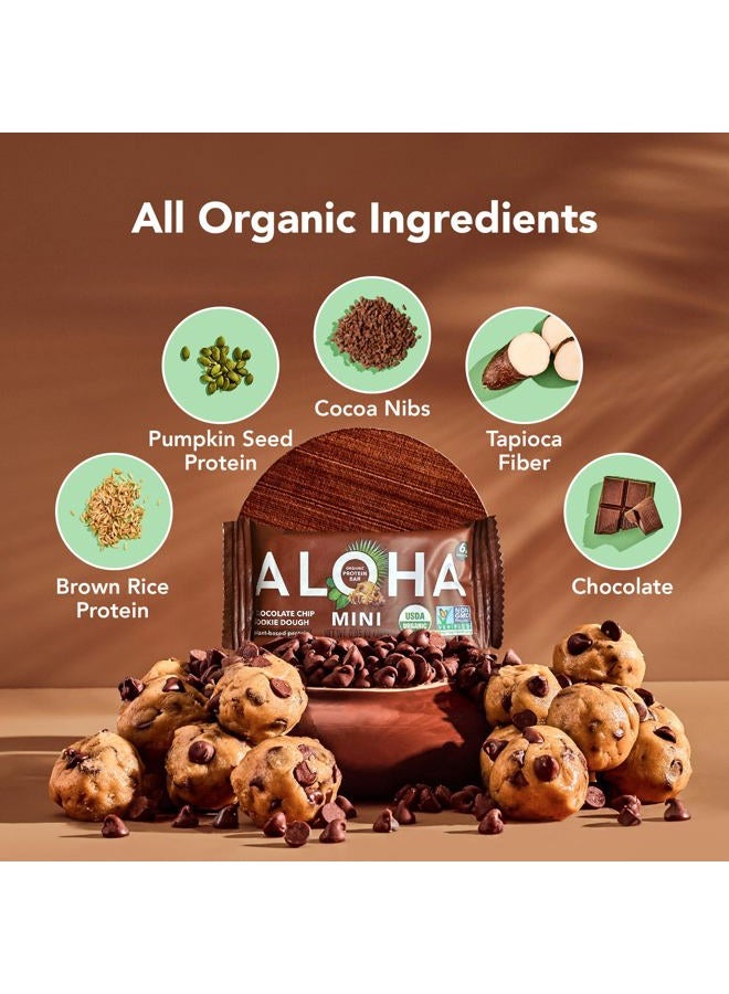 ALOHA Organic Plant Based Protein Bar MINIS |Chocolate Chip Cookie Dough| 20 Count, 24g Bars | Vegan, Low Sugar, Gluten Free, Paleo, Low Carb, Non-GMO, Stevia Free, Soy Free, No Sugar Alcohols - Image 4