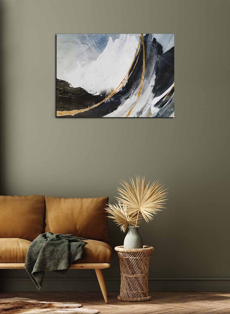 لوحة كانفاس على إطار خشبي، تصميم فن زيتي عصري ، للمنزل، غرفة المعيشة، المكتب، الديكور - Image 2