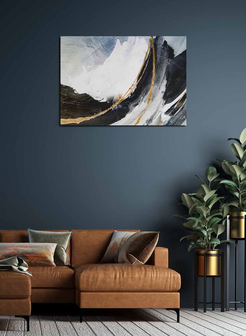 لوحة كانفاس على إطار خشبي، تصميم فن زيتي عصري ، للمنزل، غرفة المعيشة، المكتب، الديكور - Image 3