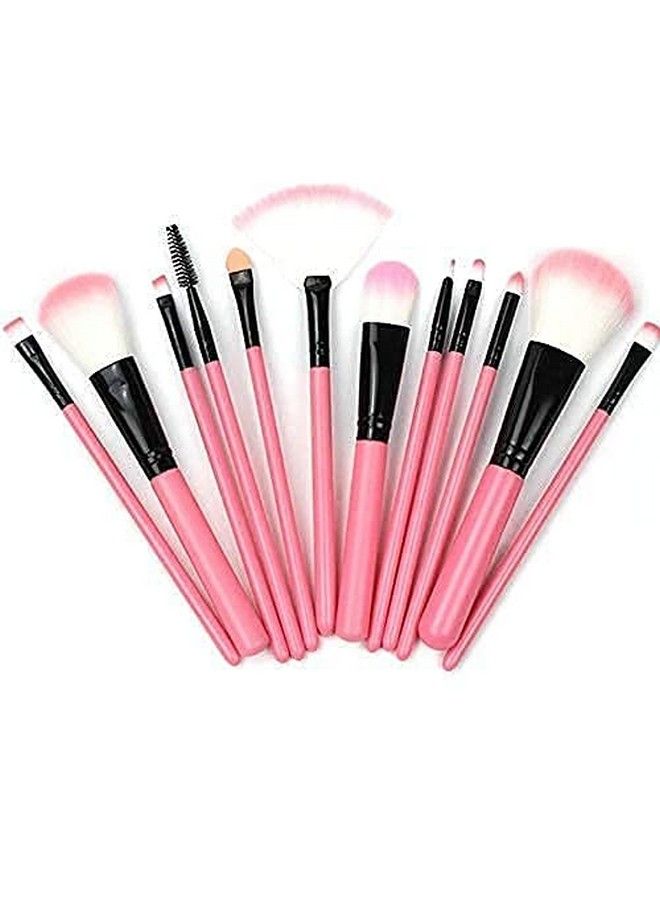 LELE � Makeup Brush Set For Foundation Eyeshadow Eyebrow Eyeliner Blush Powder Concealer Contour Brush With Storage Barrel Bottle Pack Of 12 (Pink)� - Image 5
