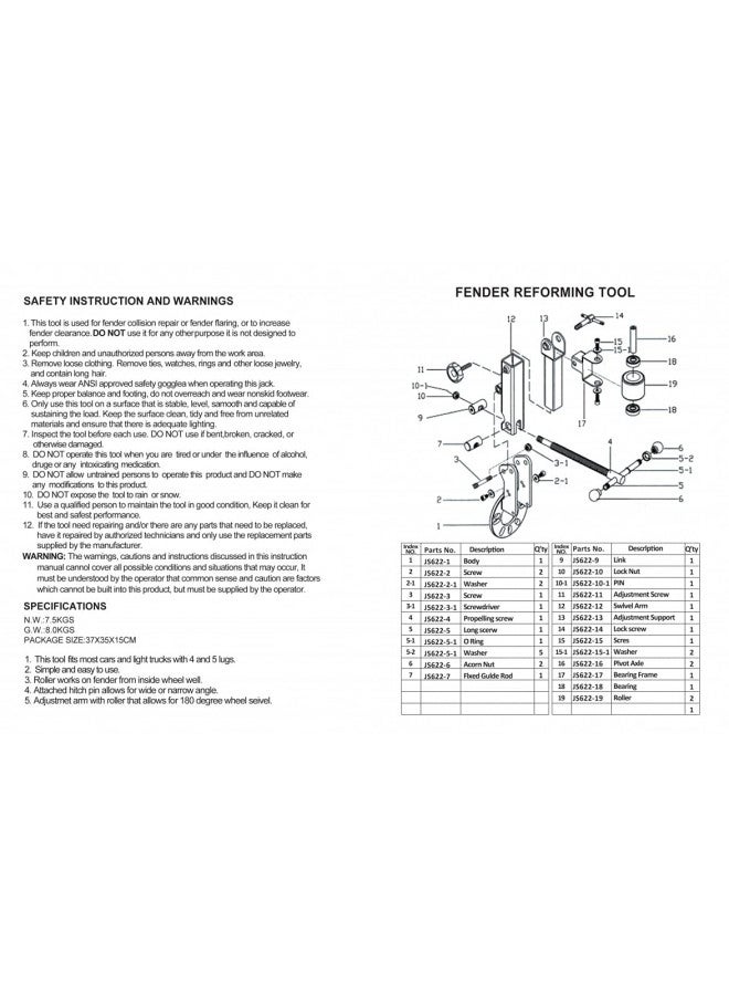 8MILELAKE 8MILELAKE Fender Roller Reforming Extending Tool, Heavy Duty Wheel Arch Roller Flaring Former  - Image 4