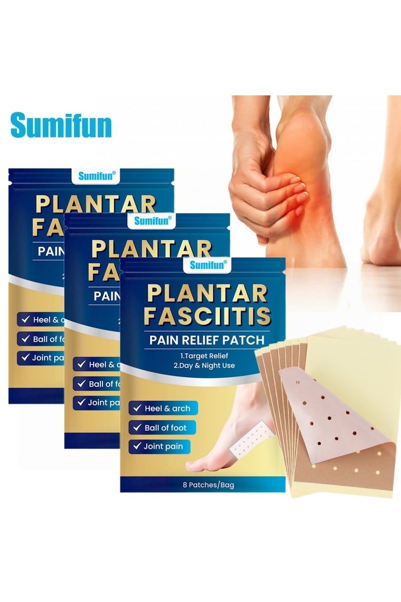 Sumifun 24pcs Plantar Fascia Pain Relief Patch, Plantar Fasciitis Knee Joint Pain Relief Patch - Image 1
