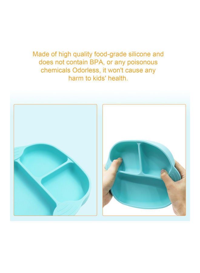 NIBEMINENT Silicone Plates For Toddlers Divided Pink 18x5x16.5cm - Image 2