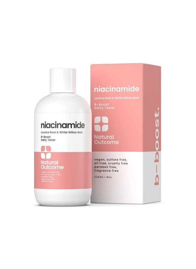 natural outcome - Niacinamide Toner For Face ; Radiance Boosting Toner With Salicylic Acid & Aloe Vera ; Advance Toning Solution Rejuvenates Skin & Minimizes Pore Appearance ; Fragrance Free ; 8 Oz - Image 1