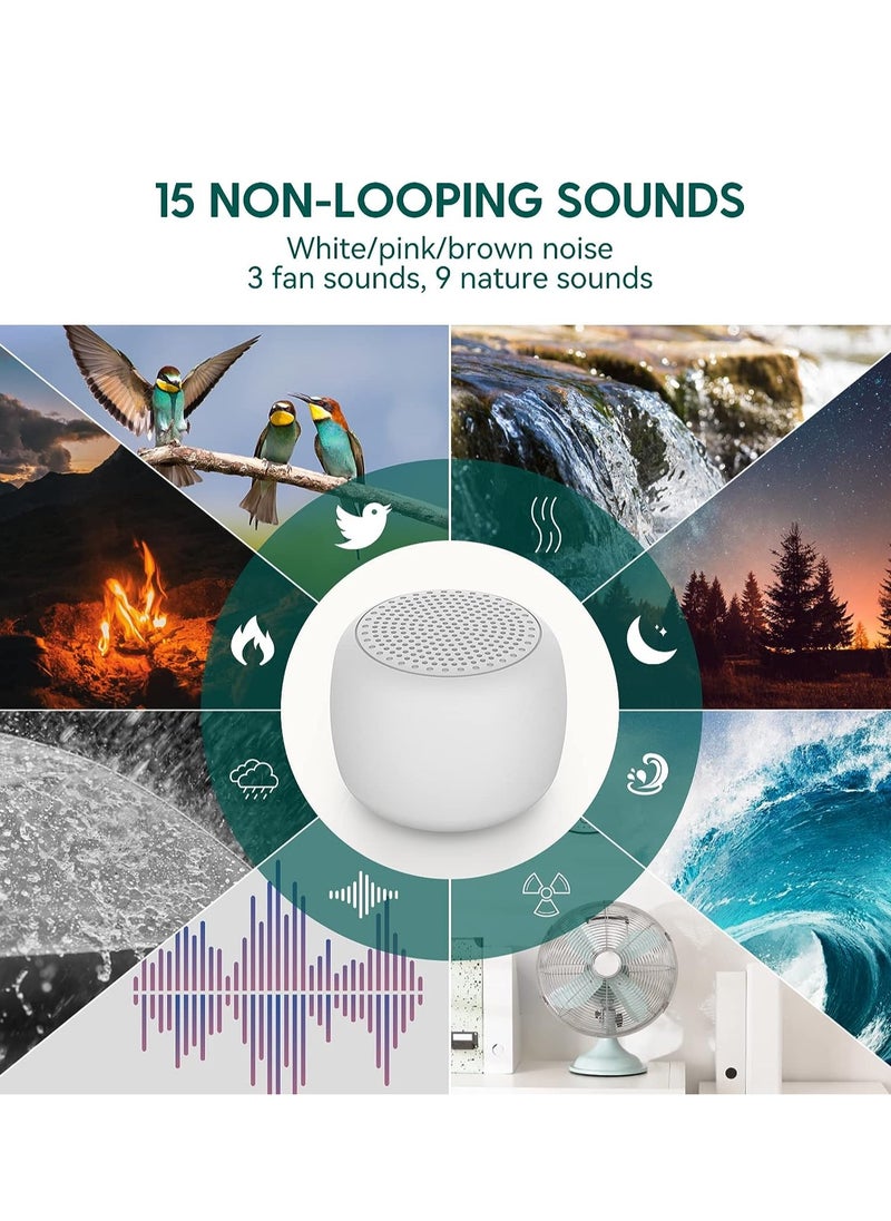 White Noise Machine Mini Sound Machine for Adults Kids Baby  15 Non-looping Sounds Timer Easy to Pocket and Travel White - pzsku/Z893046FA0B07D01E0394Z/45/_/1728467645/f2012d3a-56e2-4546-abfc-3b79df3d5bb7