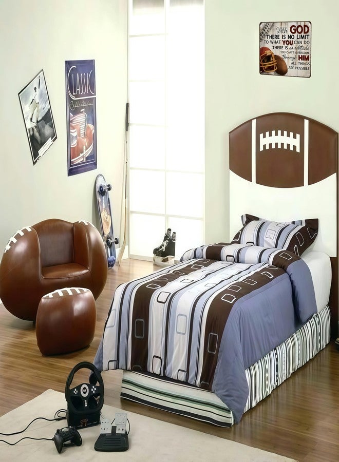 Funnysign Football Gifts With God There's No Limit Quotes Inspirational Tin Sign for Boys Room Man Cave Bedroom Living Room Decor 8 x 12 Inches(3992) - Image 4