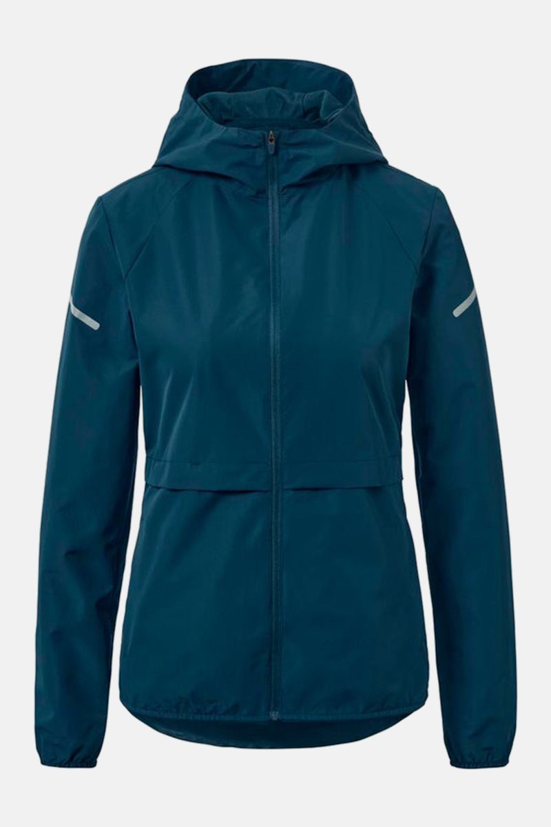 Tchibo جاكيت رياضي نسائي بغطاء رأس مناسب للجري، أزرق داكن - Image 2