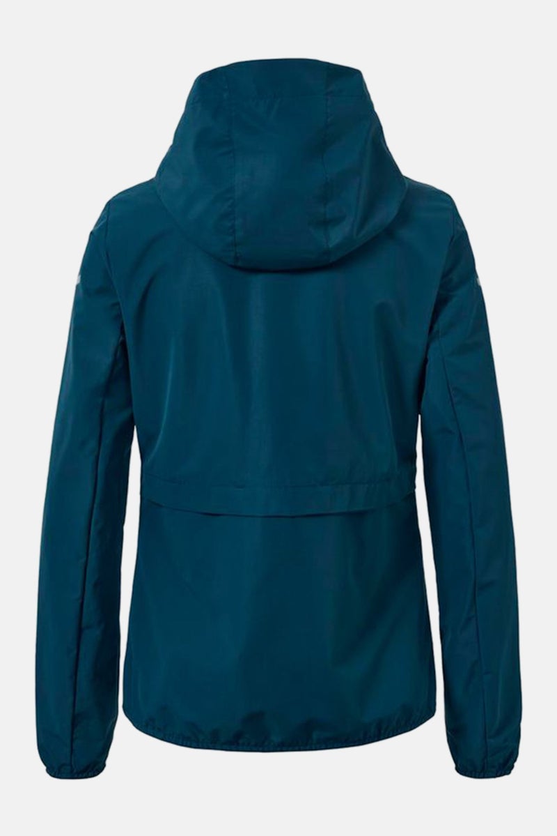 Tchibo جاكيت رياضي نسائي بغطاء رأس مناسب للجري، أزرق داكن - Image 3