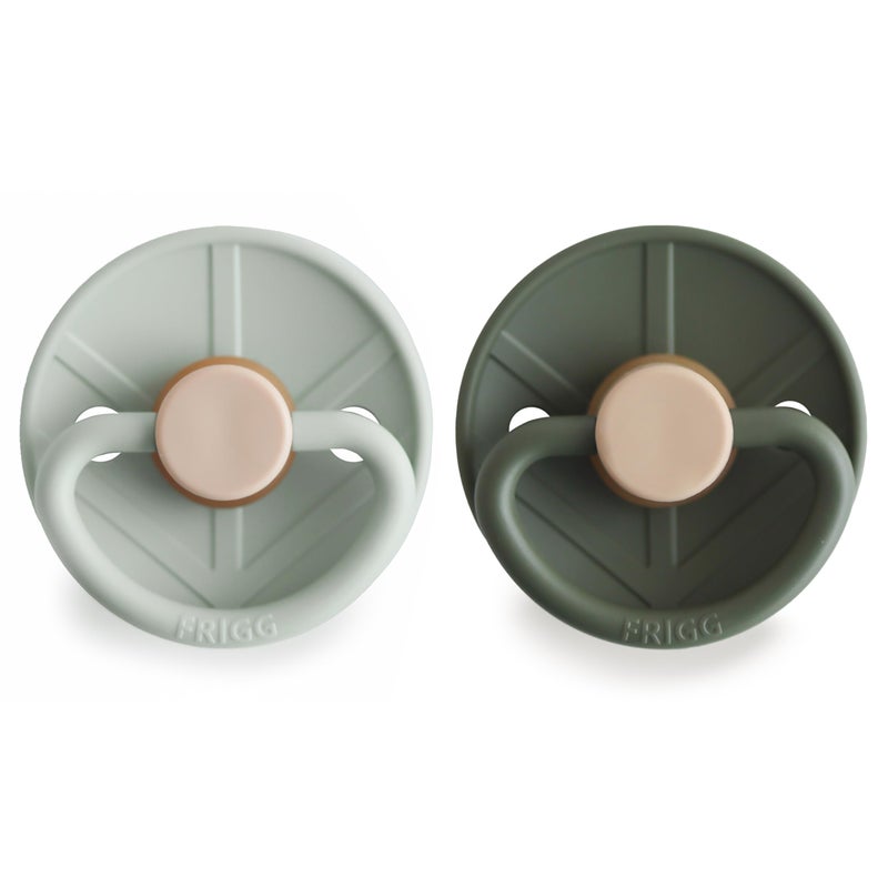 FRIGG Little Viking Natural Rubber Baby Pacifier 2-Pack | Made in Denmark | BPA-Free (Sage/Olive, 6-18 Months) - Image 2