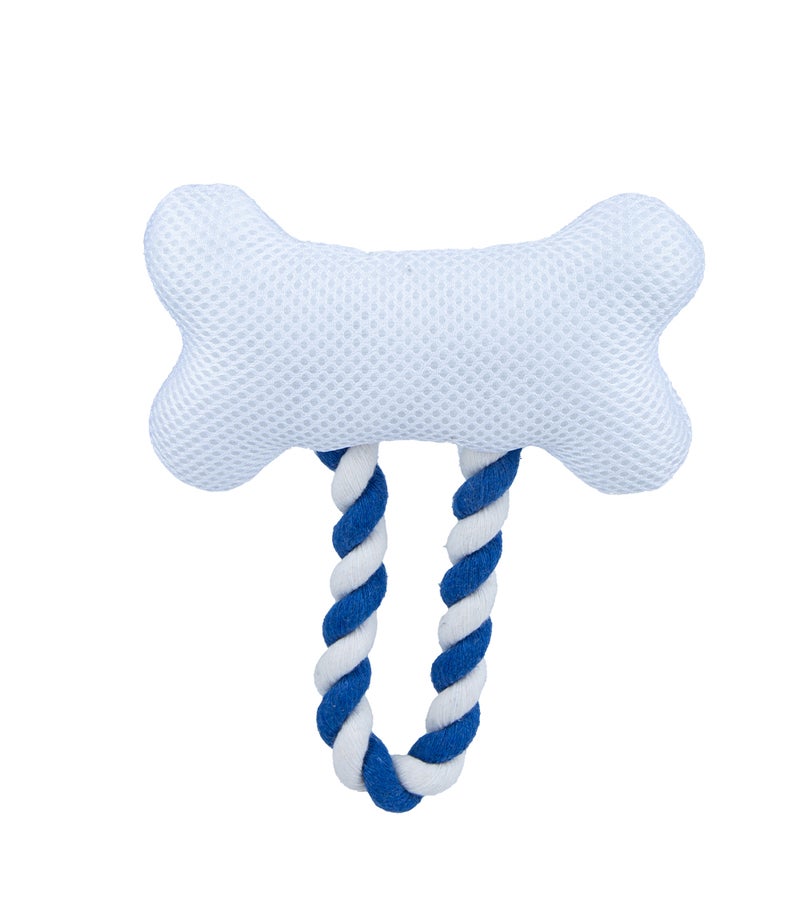 Daiso Plush Bone Shaped Toy with Rope for Dogs – Durable Chew & Tug Toy for Puppies & Small Dogs – Interactive Pet Toy for Teething, Training & Fetch Play – Soft Squeaky Dog Toy for Indoor & Outdoor Use - Image 3