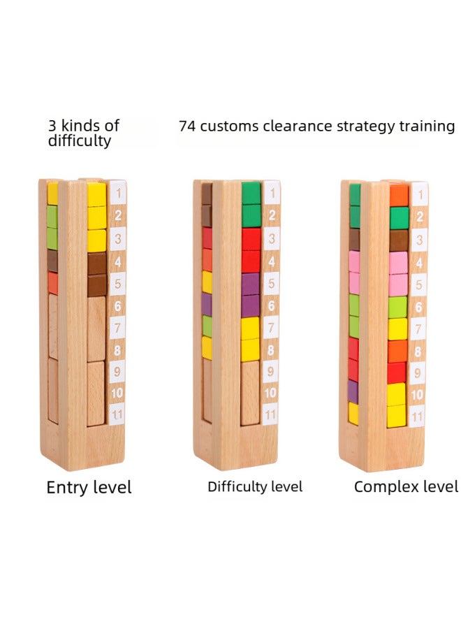 Puzzle Tetris Puzzle Puzzle Building Blocks Educational Toys For Boys And Girls Elementary School Students Intelligence Development Toys-Color:Brain-cultivating Tower - Image 5