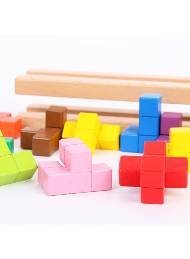 Puzzle Tetris Puzzle Puzzle Building Blocks Educational Toys For Boys And Girls Elementary School Students Intelligence Development Toys-Color:Brain-cultivating Tower - Image 4