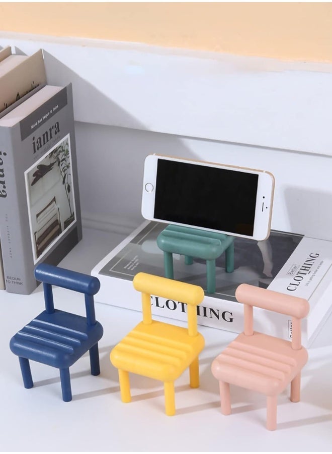 Crazy Boss Mini Chair Cell Phone Stand – Cute Adjustable Desktop Mobile Holder – Aesthetic Pink Smartphone & Tablet Dock for Office, Desk & Bedside Decor - Image 2
