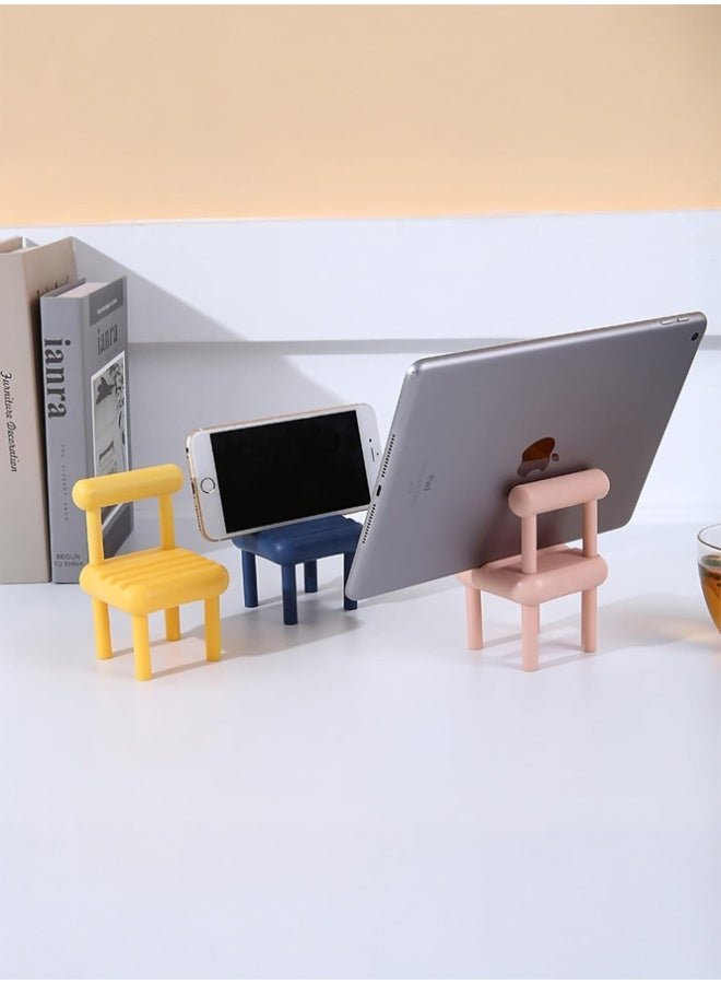 Crazy Boss Mini Chair Cell Phone Stand – Cute Adjustable Desktop Mobile Holder – Aesthetic Pink Smartphone & Tablet Dock for Office, Desk & Bedside Decor - Image 4