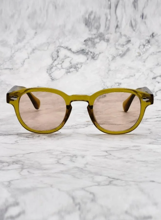  اكسبليست باوتس نظارات شمسية أنيقة جوني ملونة زيتوني بني فاتح للجنسين