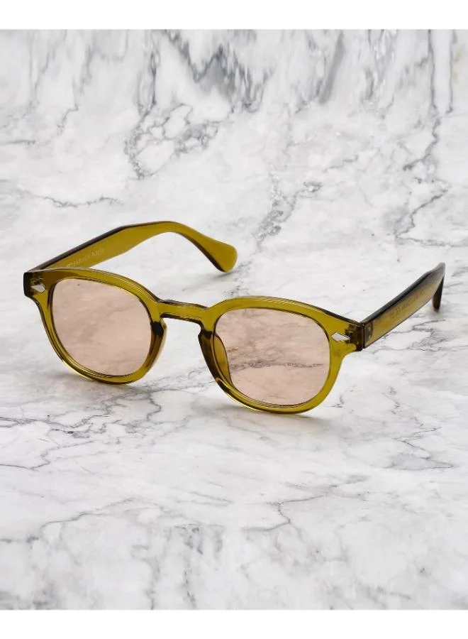  اكسبليست باوتس نظارات شمسية أنيقة جوني ملونة زيتوني بني فاتح للجنسين
