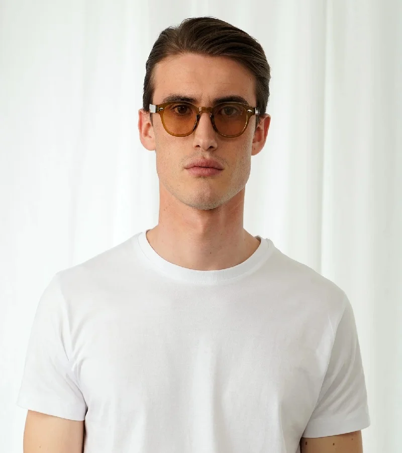 Explicit Poets  Explicit Poets Unisex JOHNNY COLORED Olive - Light Brown Stylish Sunglasses, 2EP60  | Best Price UAE