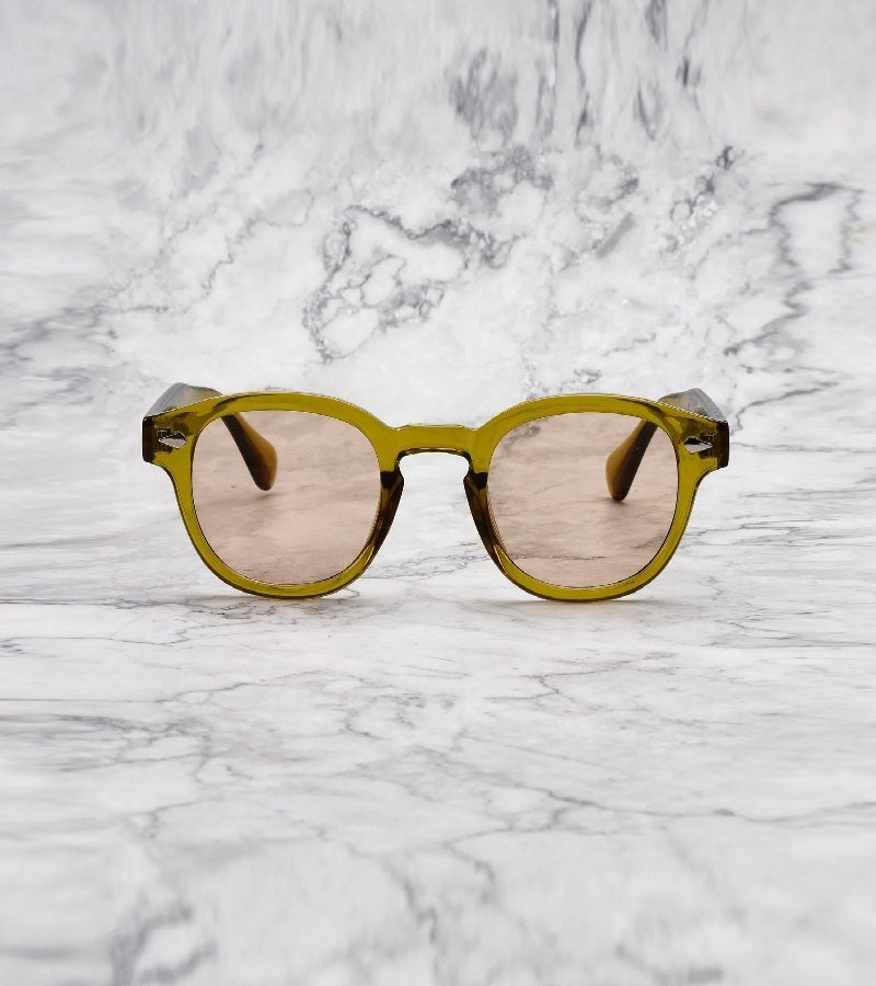Explicit Poets Unisex JOHNNY COLORED Olive - Light Brown Stylish Sunglasses, 2EP60 - Image 2