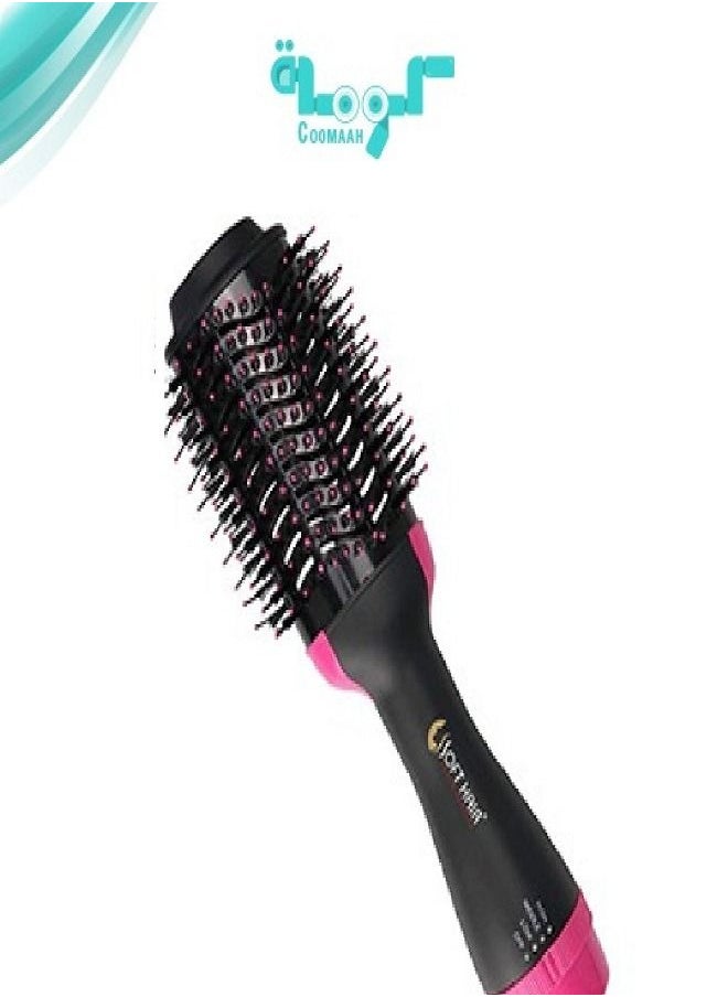 Soft Hair Multifunction Speed Regulation Hot Air Comb Pink/Black  - Image 1