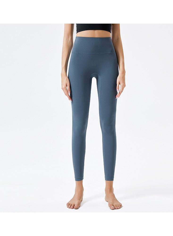 Loquat Women Quick Dry Breathable Yoga Leggings Blue 