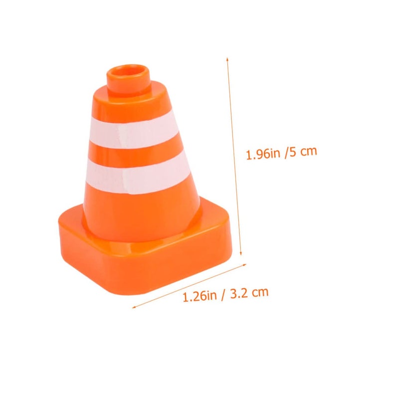 6Pcs Portable Traffic Cones Set for DIY Engineering Play and Road Safety Awareness - Image 3