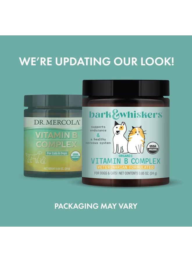 Dr. Mercola Bark & Whiskers Organic Vitamin B Complex, 0.85 Oz. (24 g), 60 Scoops, Supports A Healthy Nervous System & Endurance, Veterinarian Formulated, Non-GMO, Certified USDA Organic, Dr. Mercola  - Image 2