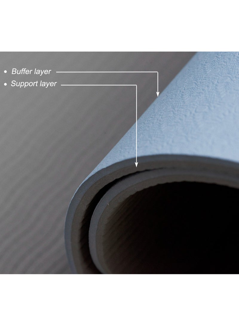 Nariele Premium 6mm TPE Yoga Mat with Carry Bag - Non-Slip Dual-Sided (183x61cm) - (Blue) - Image 2