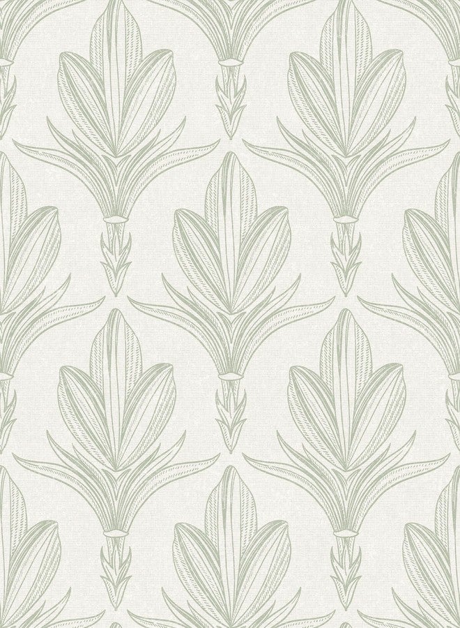 NuWallpaper Larkyn Green Peel and Stick Wallpaper, NUS6375 - Image 1