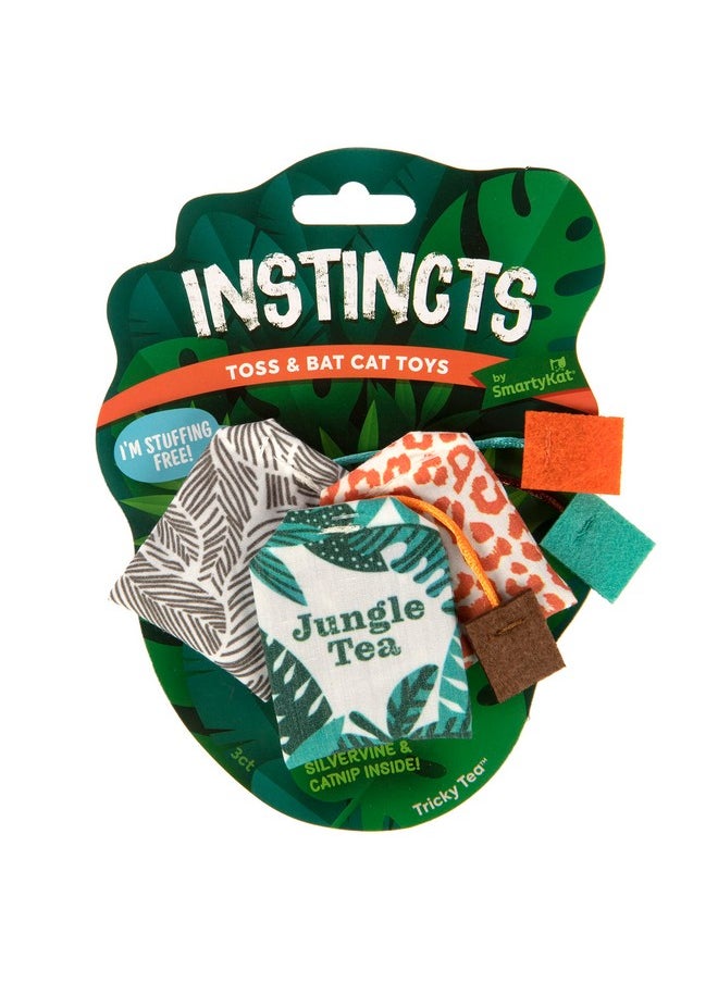 SmartyKat SmartyKat Instincts 3-Pack HappyNip Tricky Tea Bags Cat Toys, Contains Catnip & Silvervine - Multicolor, 3-Pack  - Image 2