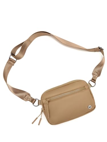 WESTBRONCO Small Crossbody Bags for Women Nylon with Adjustable Strap, Mini Crossbody Purse, Fahion Shoulder Bag for Traveling Workout Brown - Image 1
