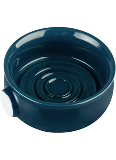 Linkidea Linkidea Ceramic Shaving Soap Bowl with Nonslip Handle Wide Mouth Large Capacity Easier to Lather Ridges Wet Razor Shave Cream Bowl for Men Lake Blue 
